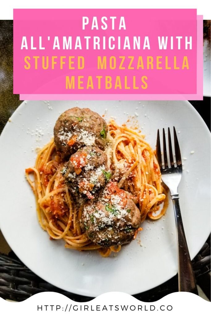 How To Make Pasta Allamatriciana With Spicy Mozzarella Meatballs