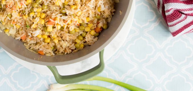 easy fried rice recipe that is perfect for a week night dinner