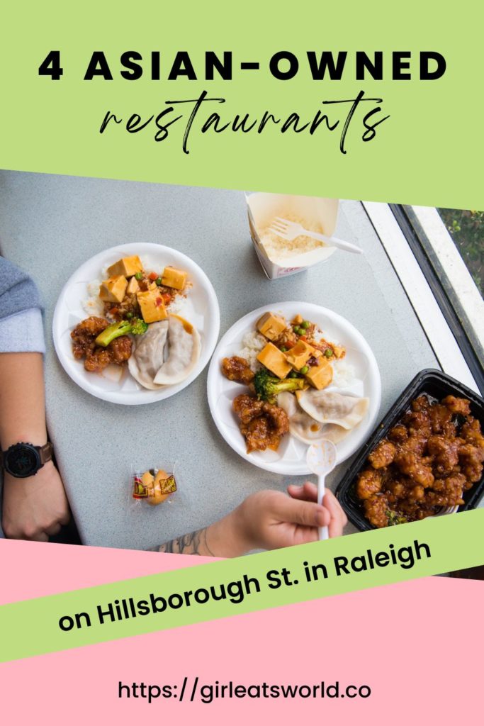 Cover image with title: 4 Delicious Asian-Owned Restaurants on Hillsborough 